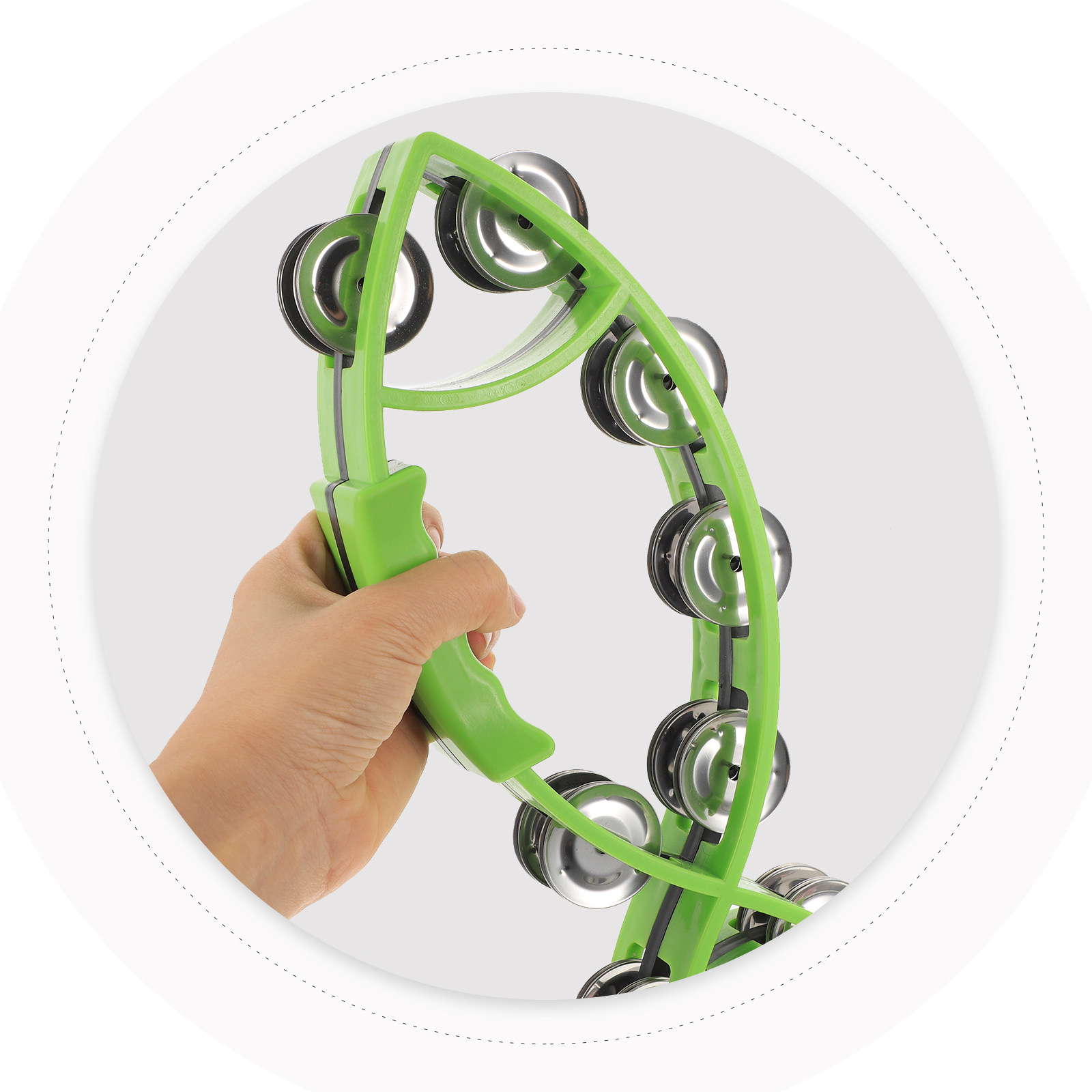 Musical Instrument Tambourine - Ручной тамбурин, портативный ударный инструмент, яркий