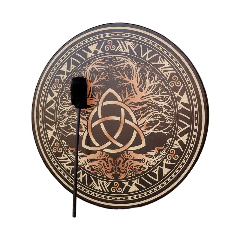 Musical Instrument Tambourine - 25 см шаманский кельтский барабан, винтажный