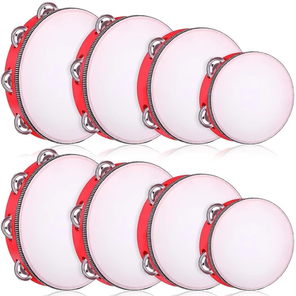 Musical Instrument Tambourine - Детский ручной барабан-тамбурин с металлическими бубенчиками,