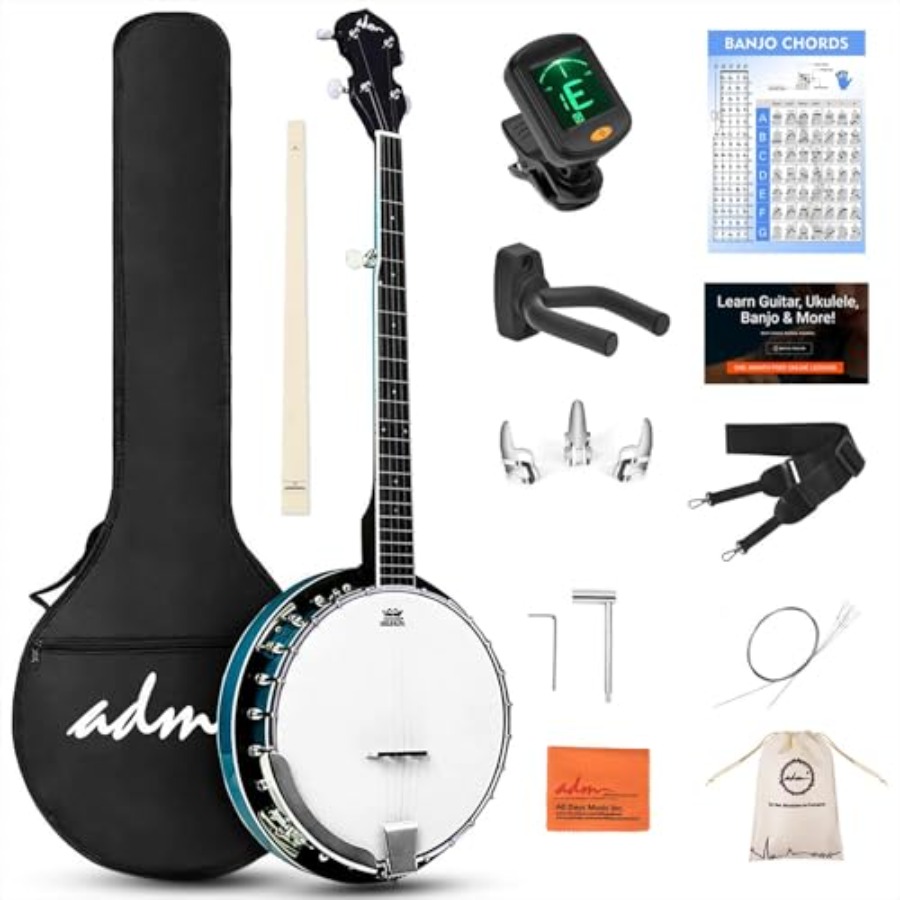 Banjo 5 String Open - Банджо 5-струнный полноразмерный, 38 дюймов, набор