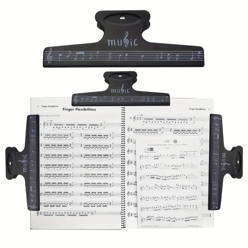 Musical Instrument Book - Зажимы для нот, клипсы для папок,