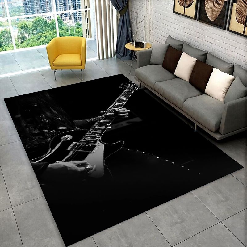 Musical Instrument Logo - Ретро-коврик с логотипом гитары Fender, нескользящий,