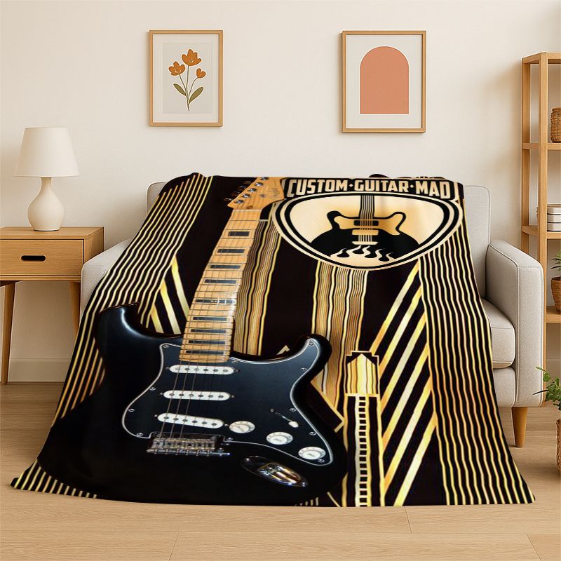 Мягкий фланелевый плед с логот – обзор и цена Musical Instrument Logo