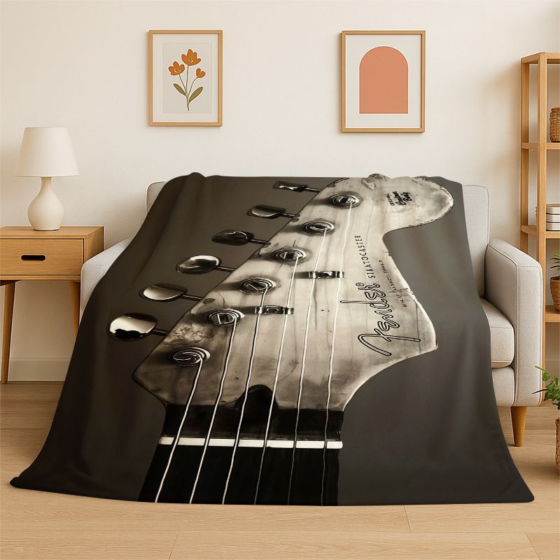 Мягкий фланелевый плед с логот – обзор и цена Musical Instrument Logo