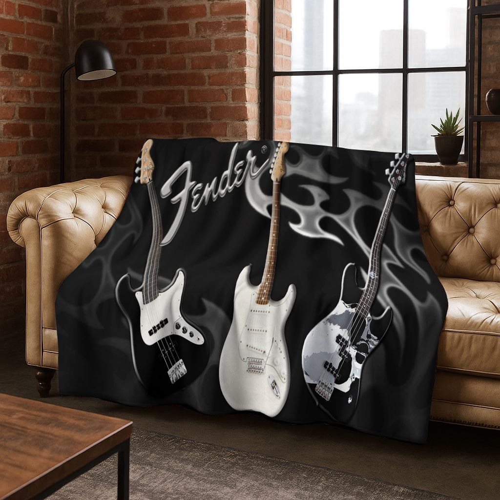 Модное фланелевое одеяло с лог – обзор и цена Musical Instrument Logo