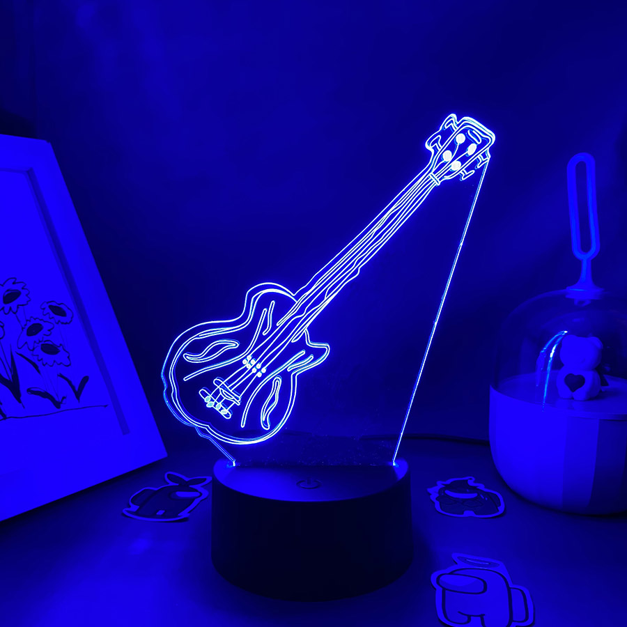Гитара 3D Иллюзия Светодиодные – обзор и цена Musical Instrument No Touch