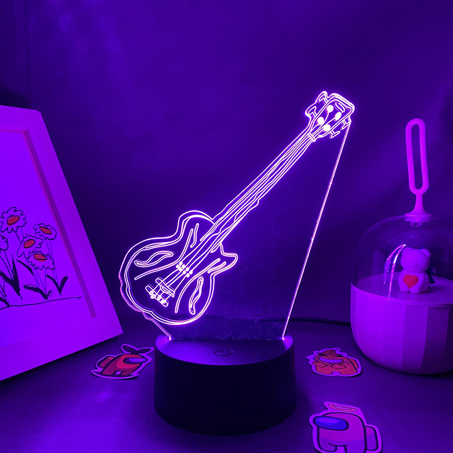 Гитара 3D Иллюзия Светодиодные – обзор и цена Musical Instrument No Touch